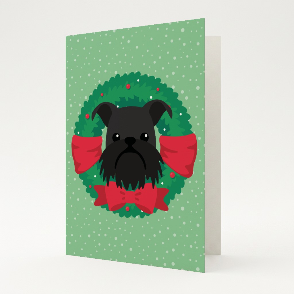 Festive Wreath: Personalised {breedFullName} Card