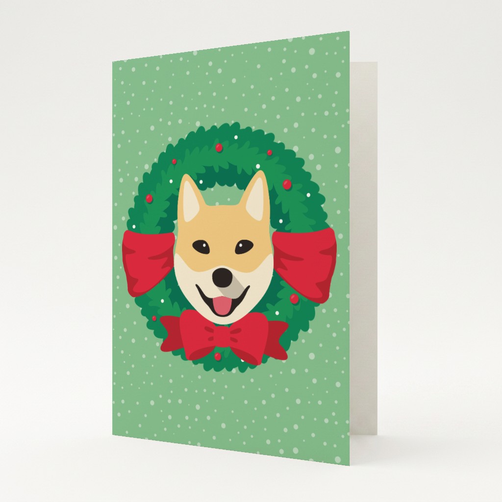 Festive Wreath: Personalised {breedFullName} Card