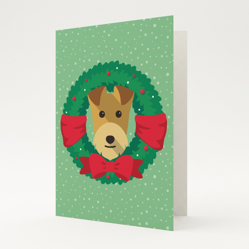 Festive Wreath: Personalised {breedFullName} Card