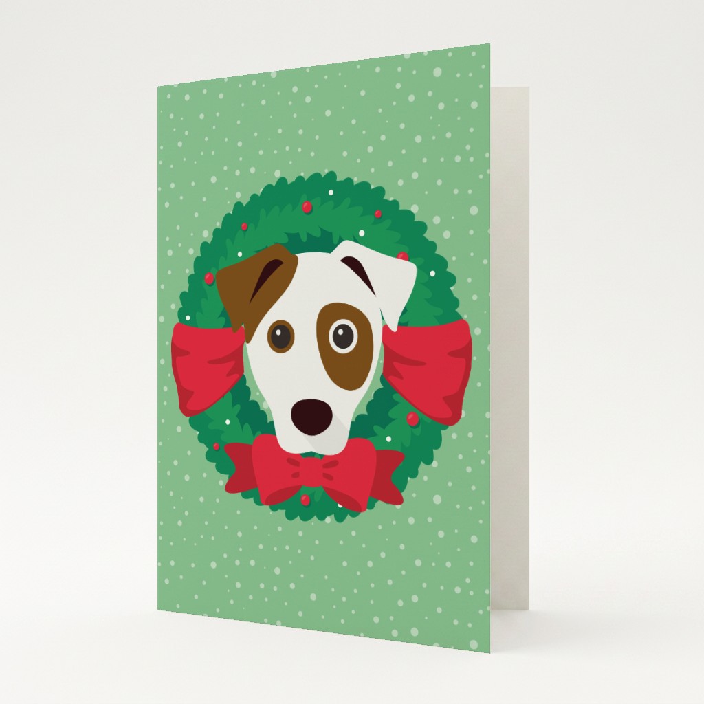 Festive Wreath: Personalised {breedFullName} Card