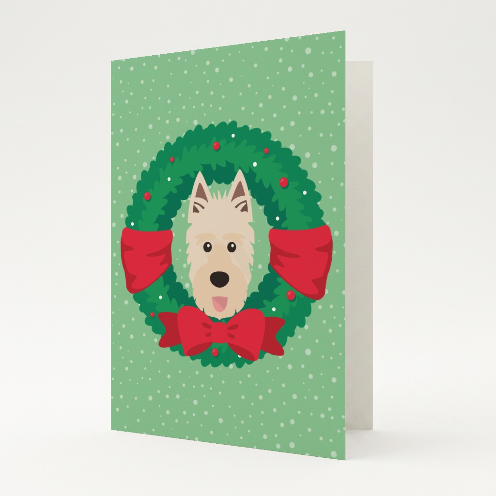 Festive Wreath: Personalised {breedFullName} Card