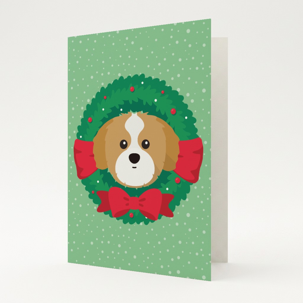 Festive Wreath: Personalised {breedFullName} Card