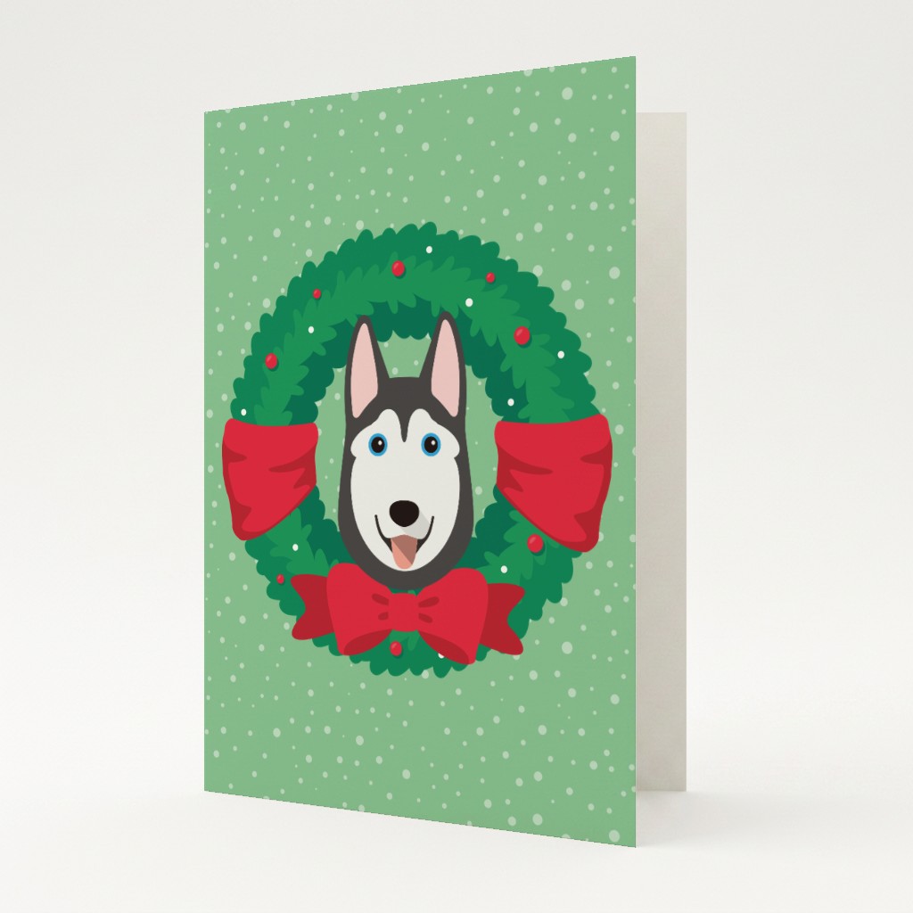 Festive Wreath: Personalised {breedFullName} Card