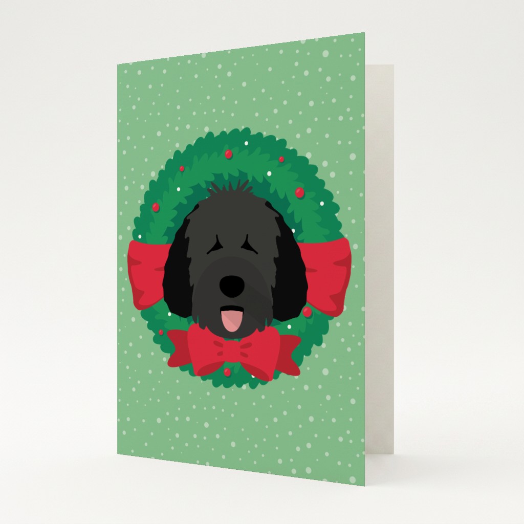 Festive Wreath: Personalised {breedFullName} Card
