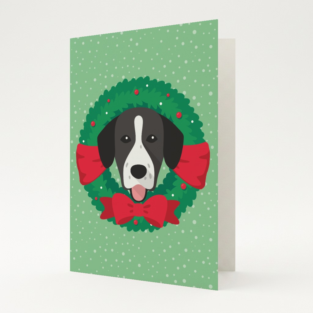 Festive Wreath: Personalized {breedFullName} Card