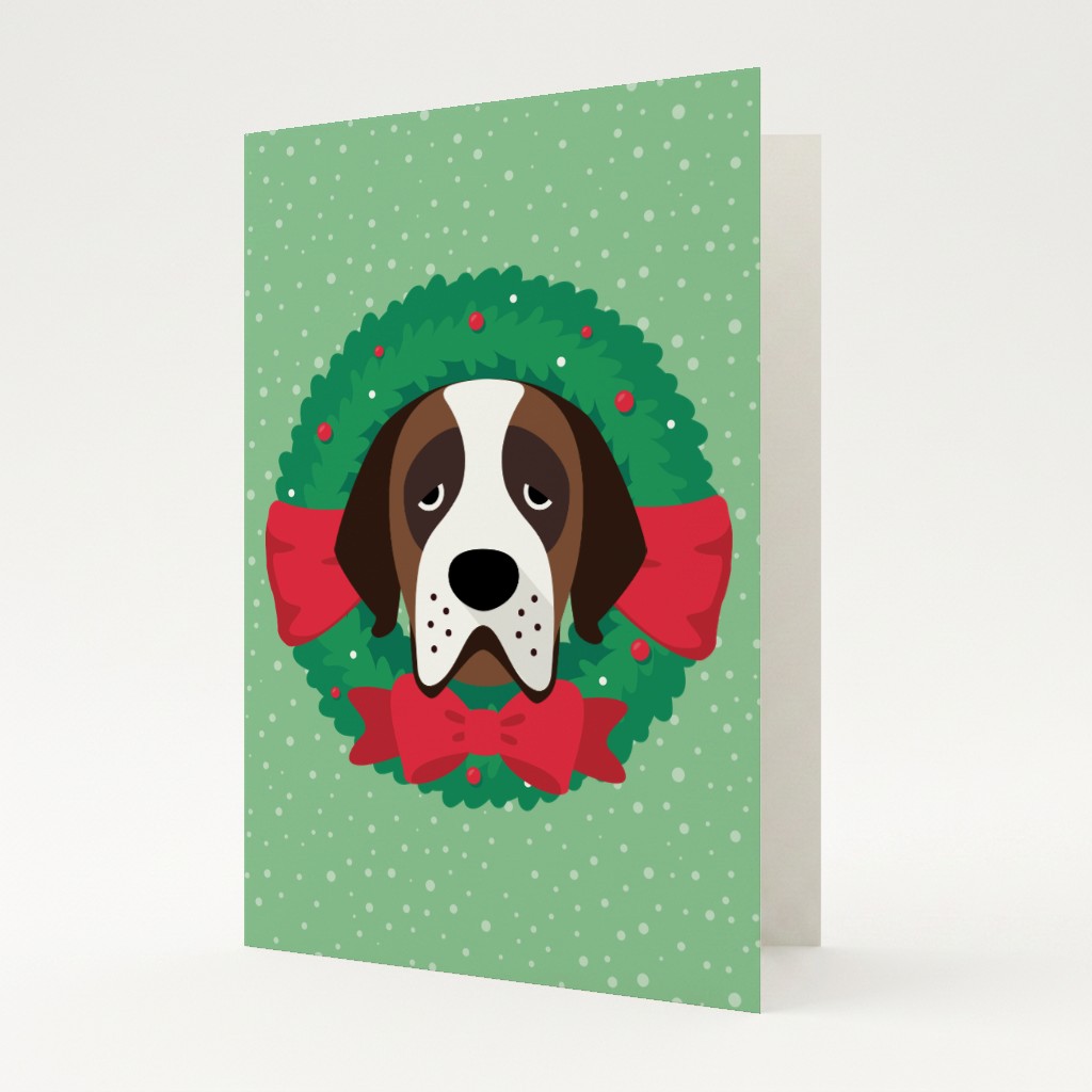Festive Wreath: Personalised {breedFullName} Card