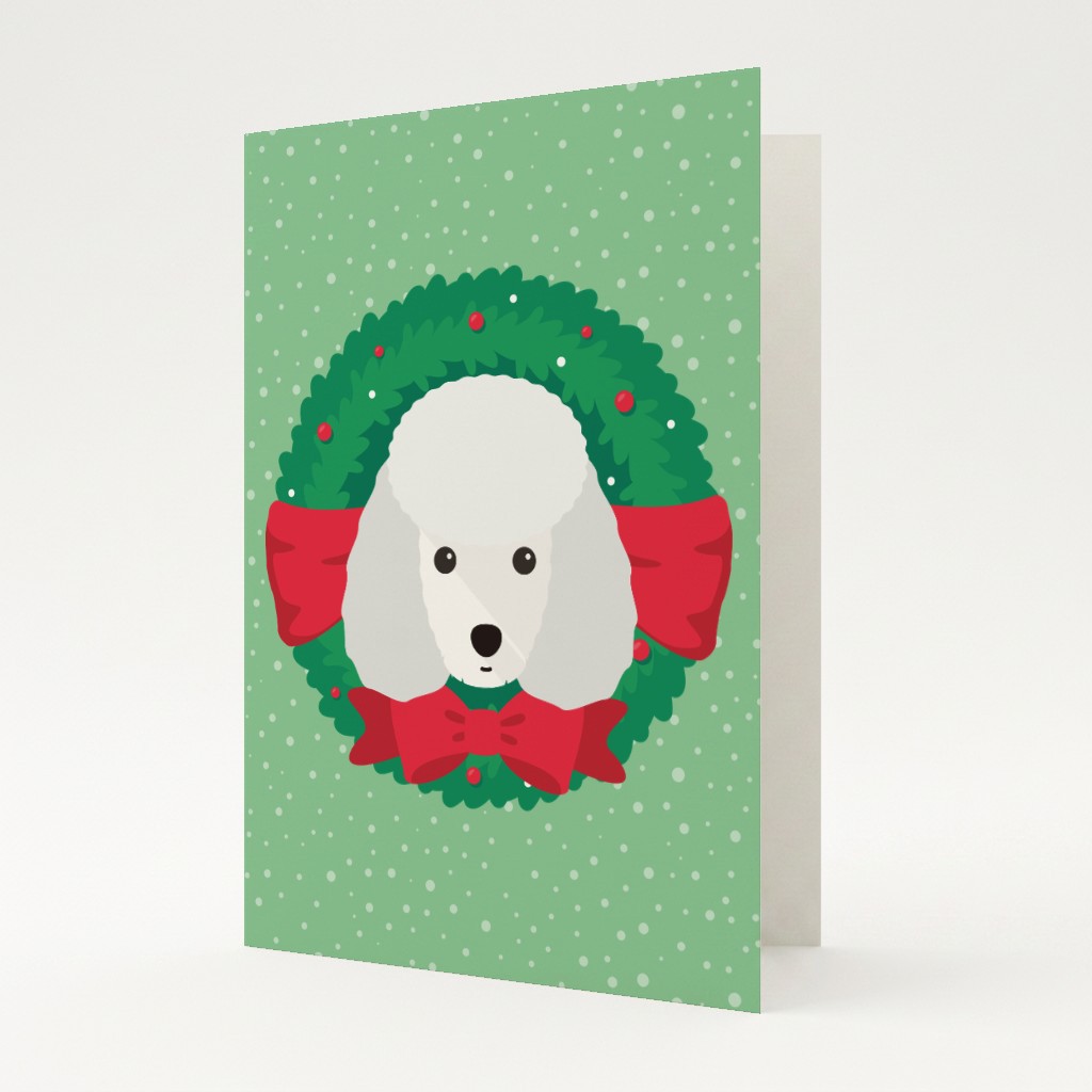 Festive Wreath: Personalized {breedFullName} Card