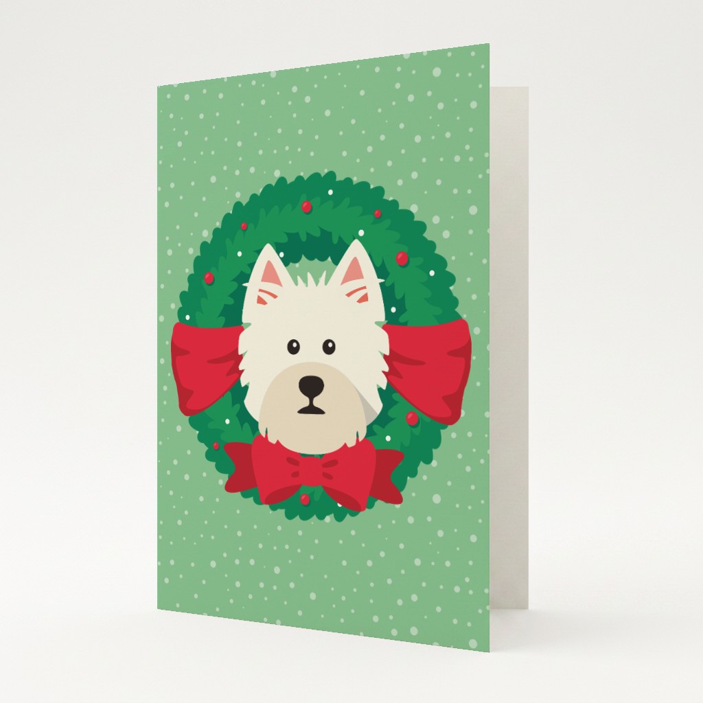 Festive Wreath: Personalised {breedFullName} Card