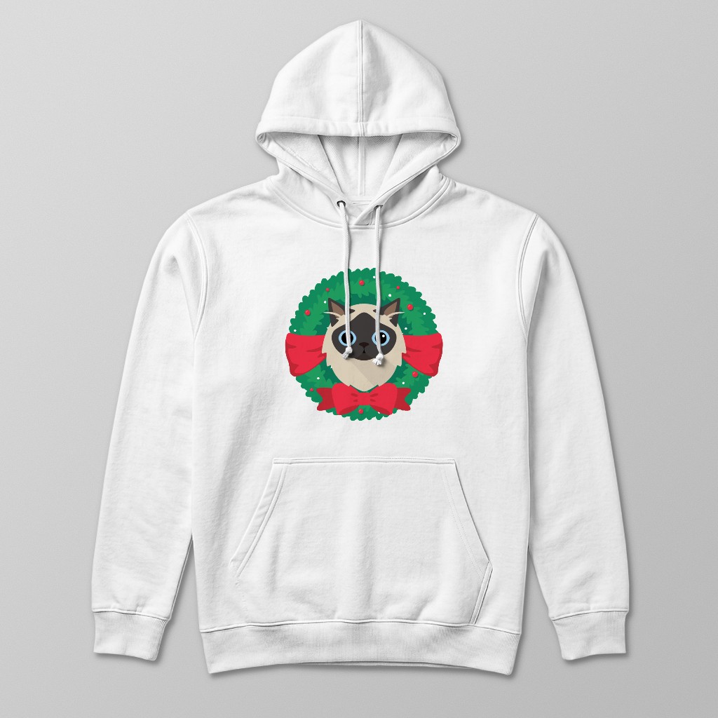 Festive Wreath: Personalised {breedFullName} Hoodie