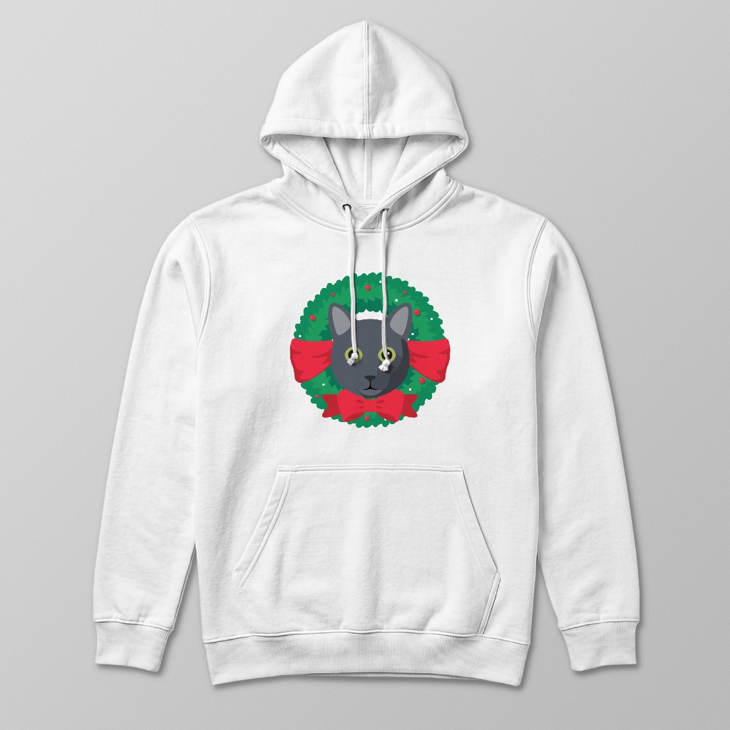 Festive Wreath: Personalized {breedFullName} Hoodie