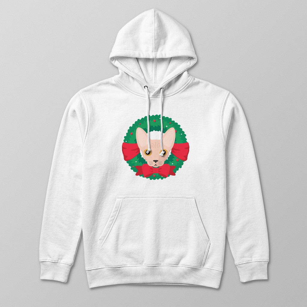 Festive Wreath: Personalized {breedFullName} Hoodie