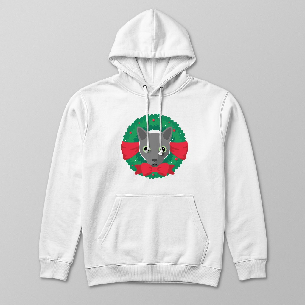 Festive Wreath: Personalised {breedFullName} Hoodie