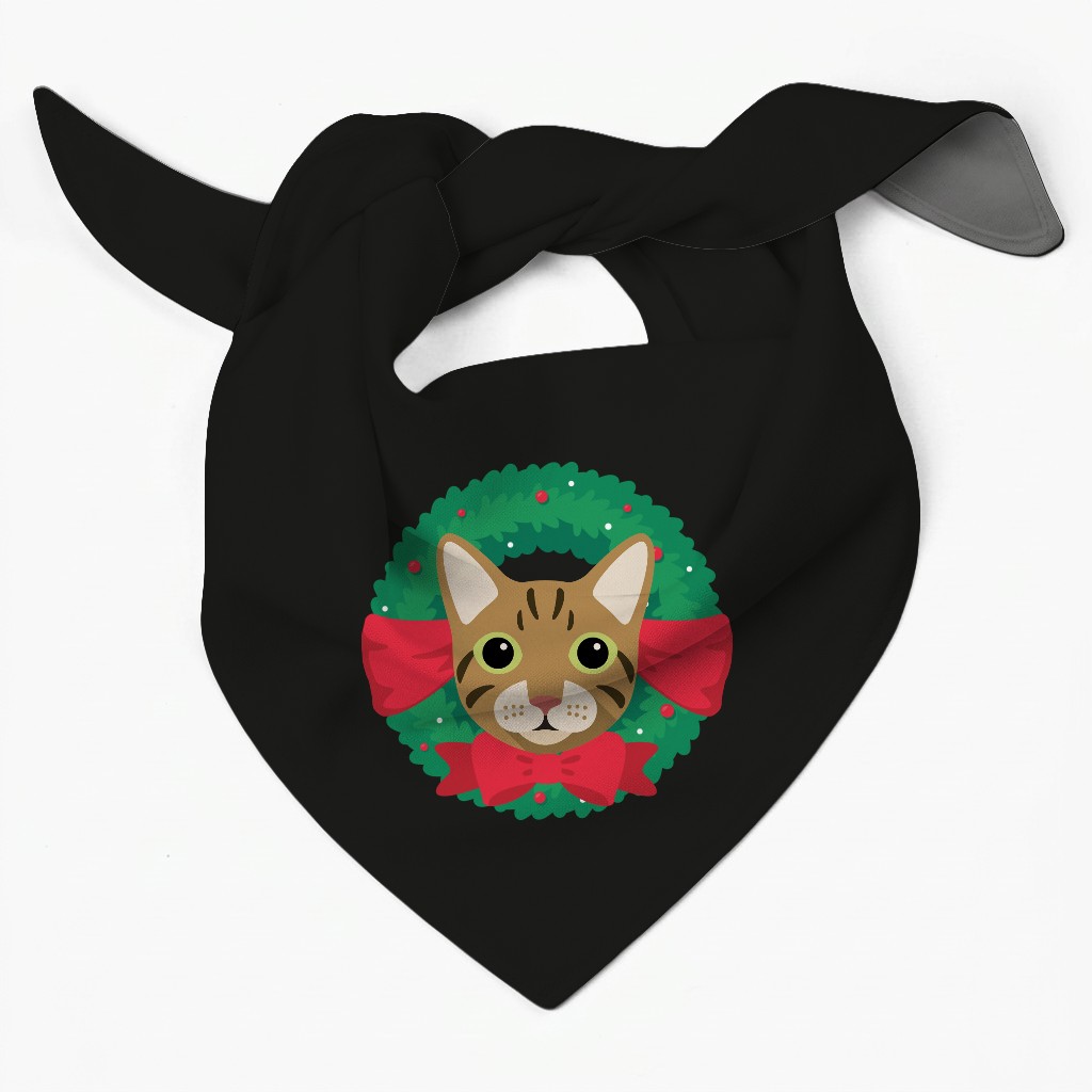 Festive Wreath: Personalised {breedFullName} Bandana