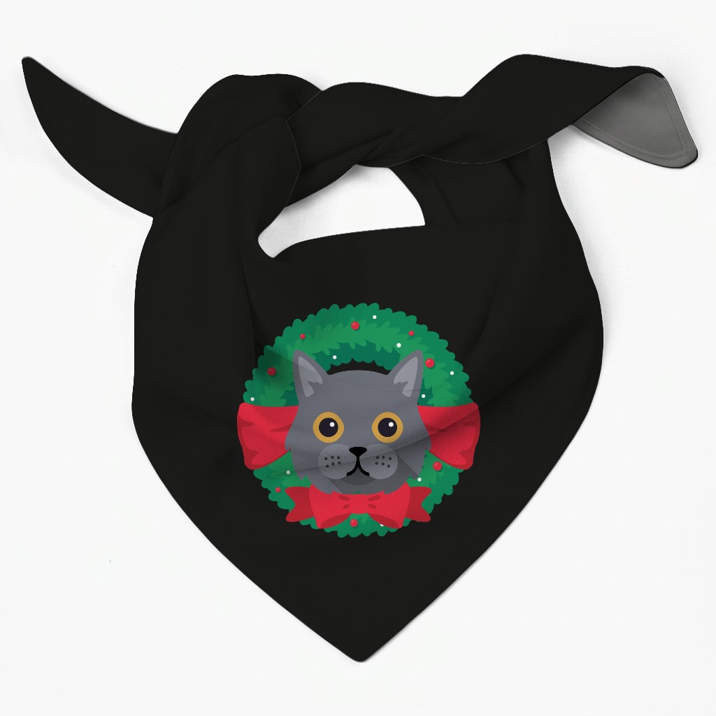 Festive Wreath: Personalised {breedFullName} Bandana