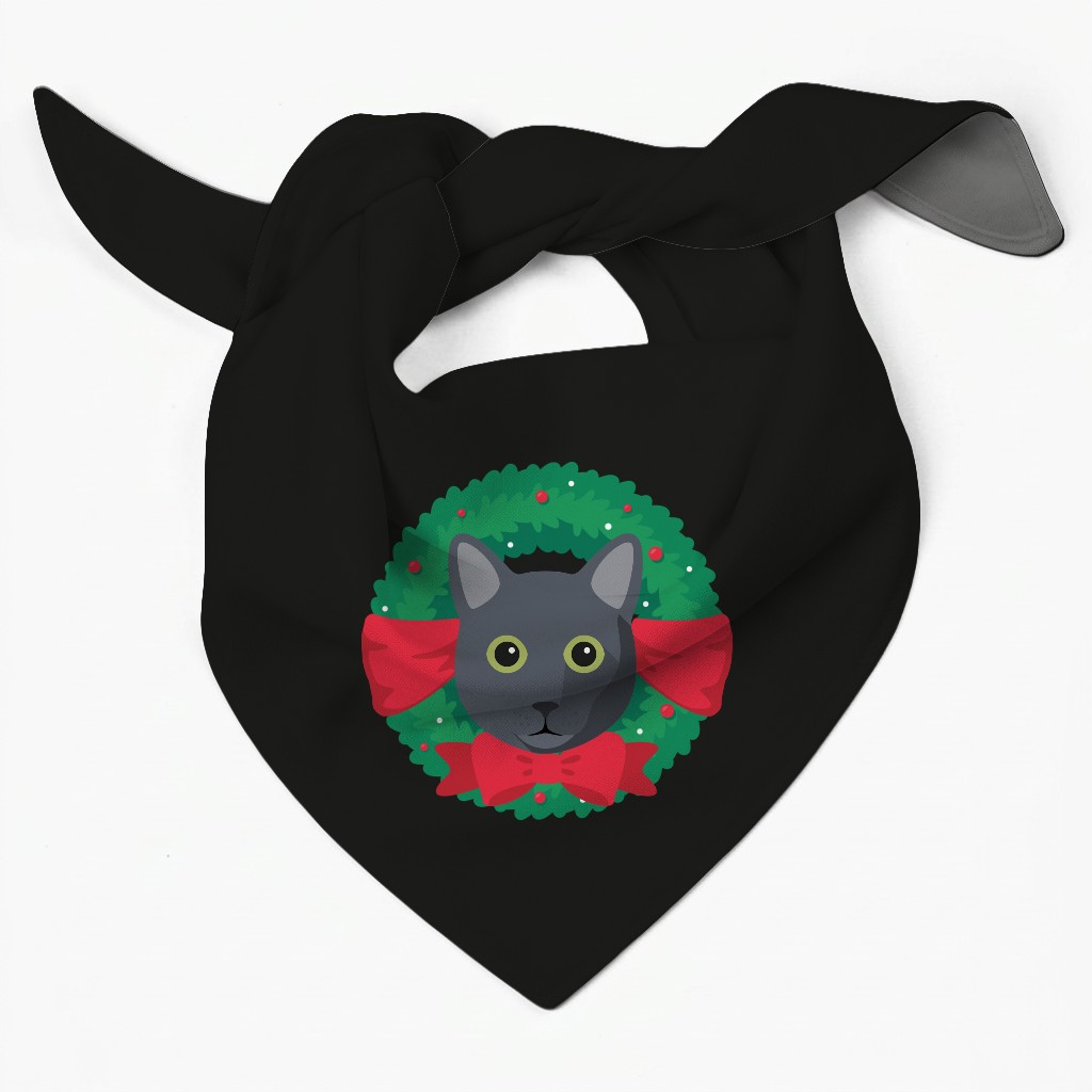 Festive Wreath: Personalized {breedFullName} Bandana