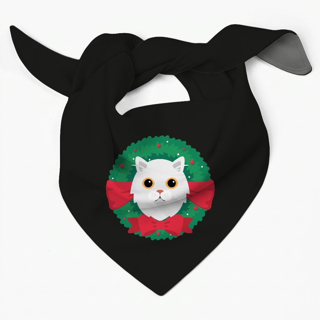 Festive Wreath: Personalised {breedFullName} Bandana