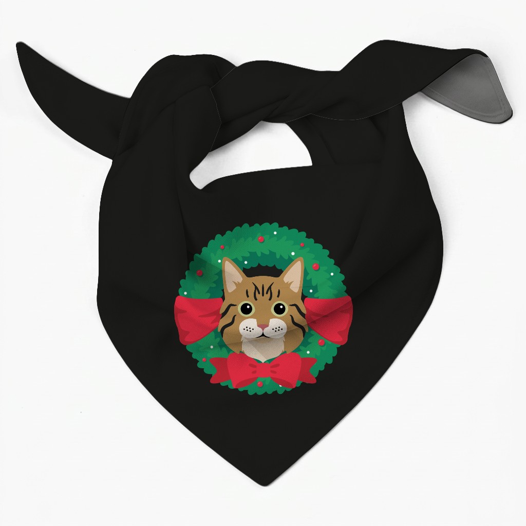 Festive Wreath: Personalised {breedFullName} Bandana