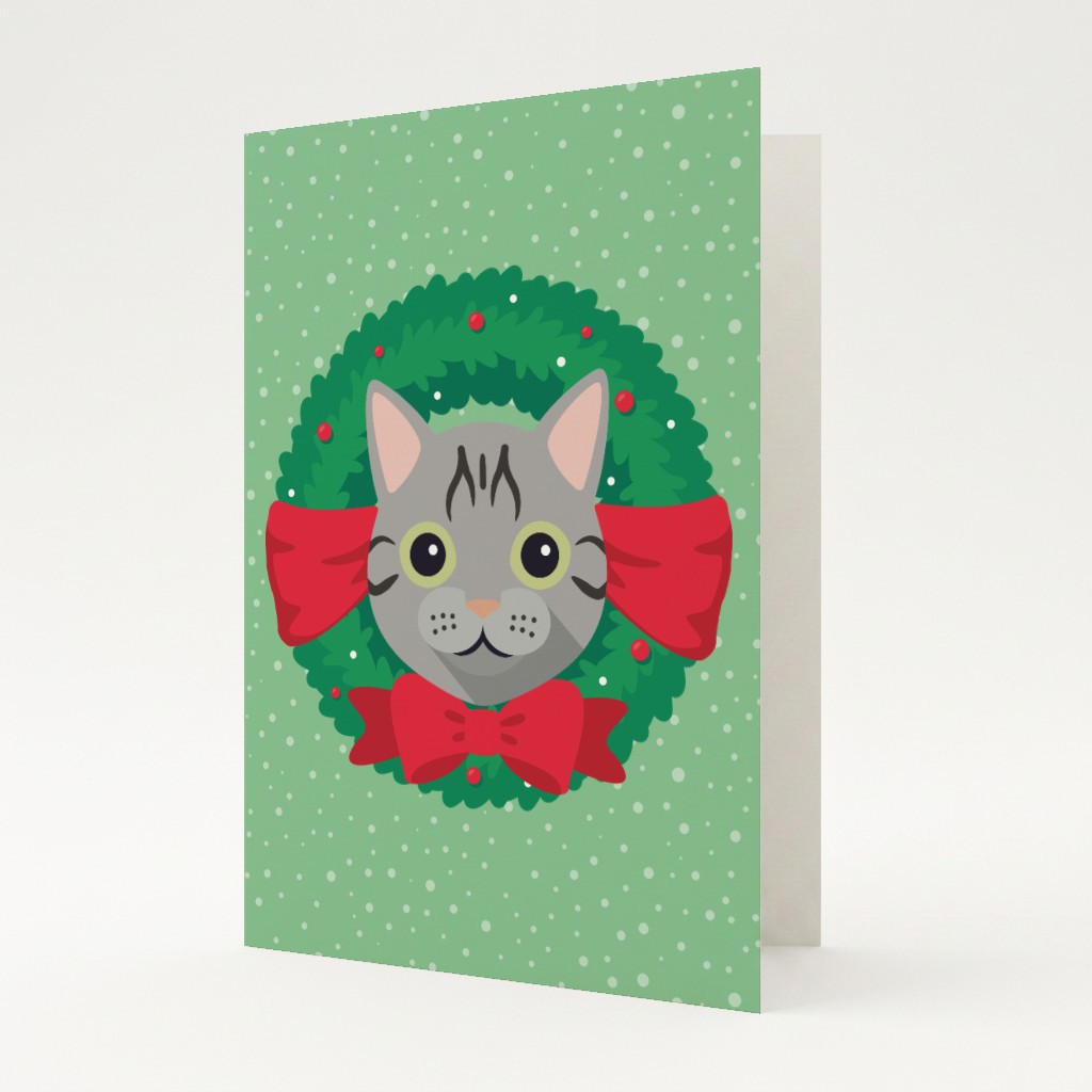 Festive Wreath: Personalised {breedFullName} Card