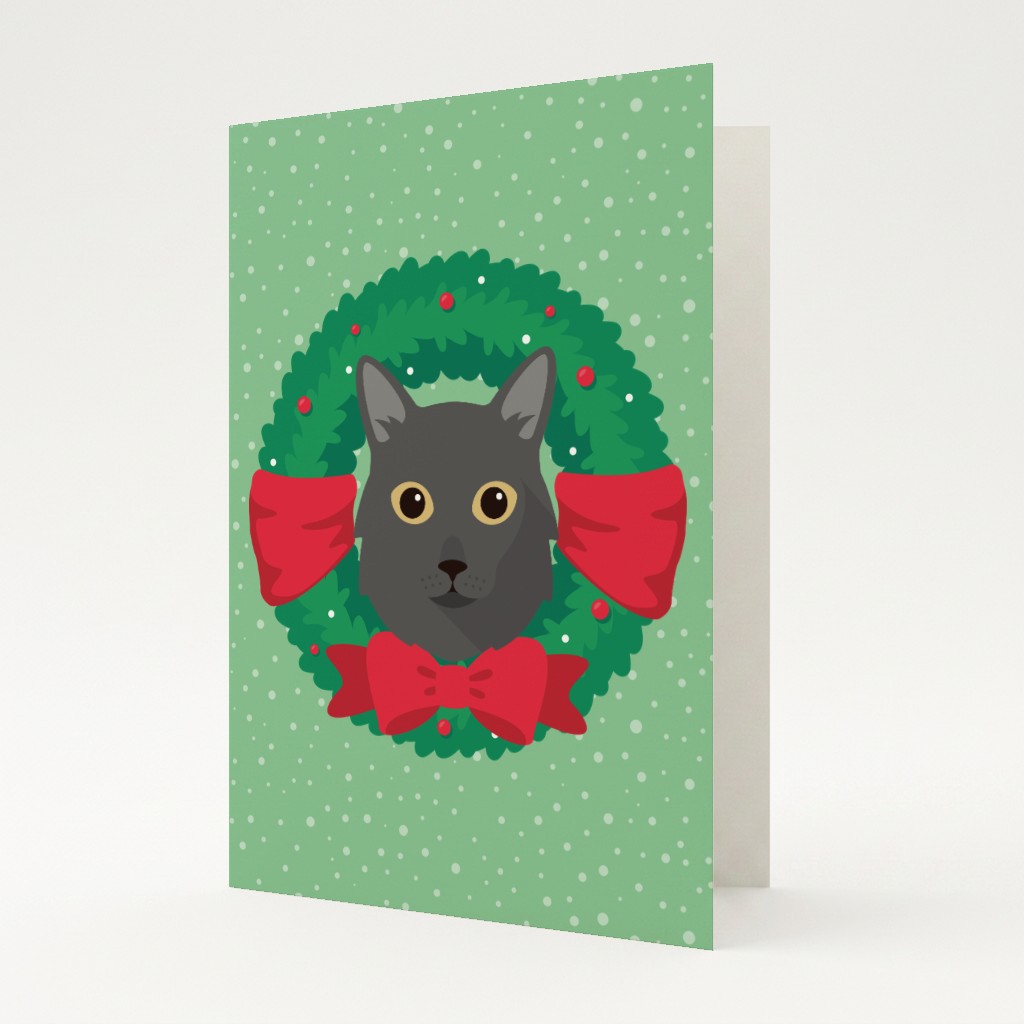 Festive Wreath: Personalised {breedFullName} Card