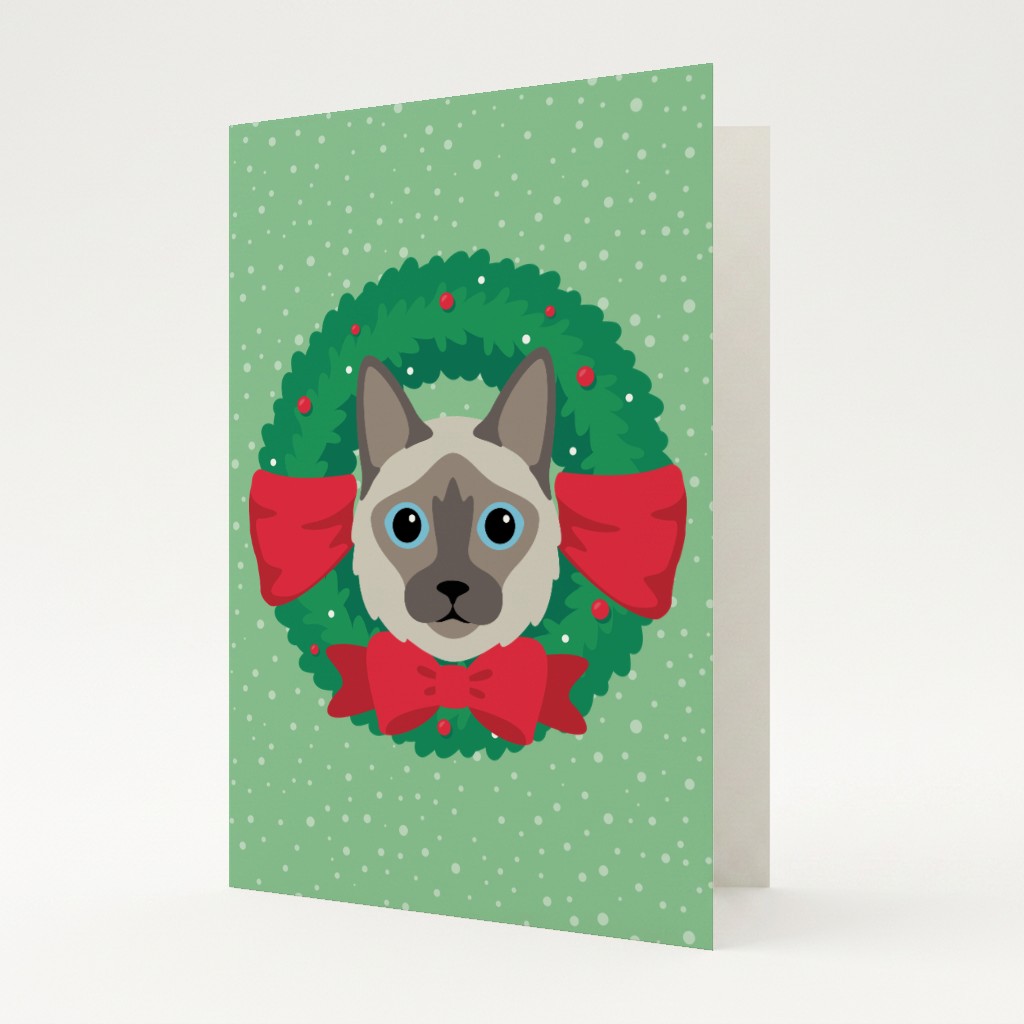 Festive Wreath: Personalised {breedFullName} Card