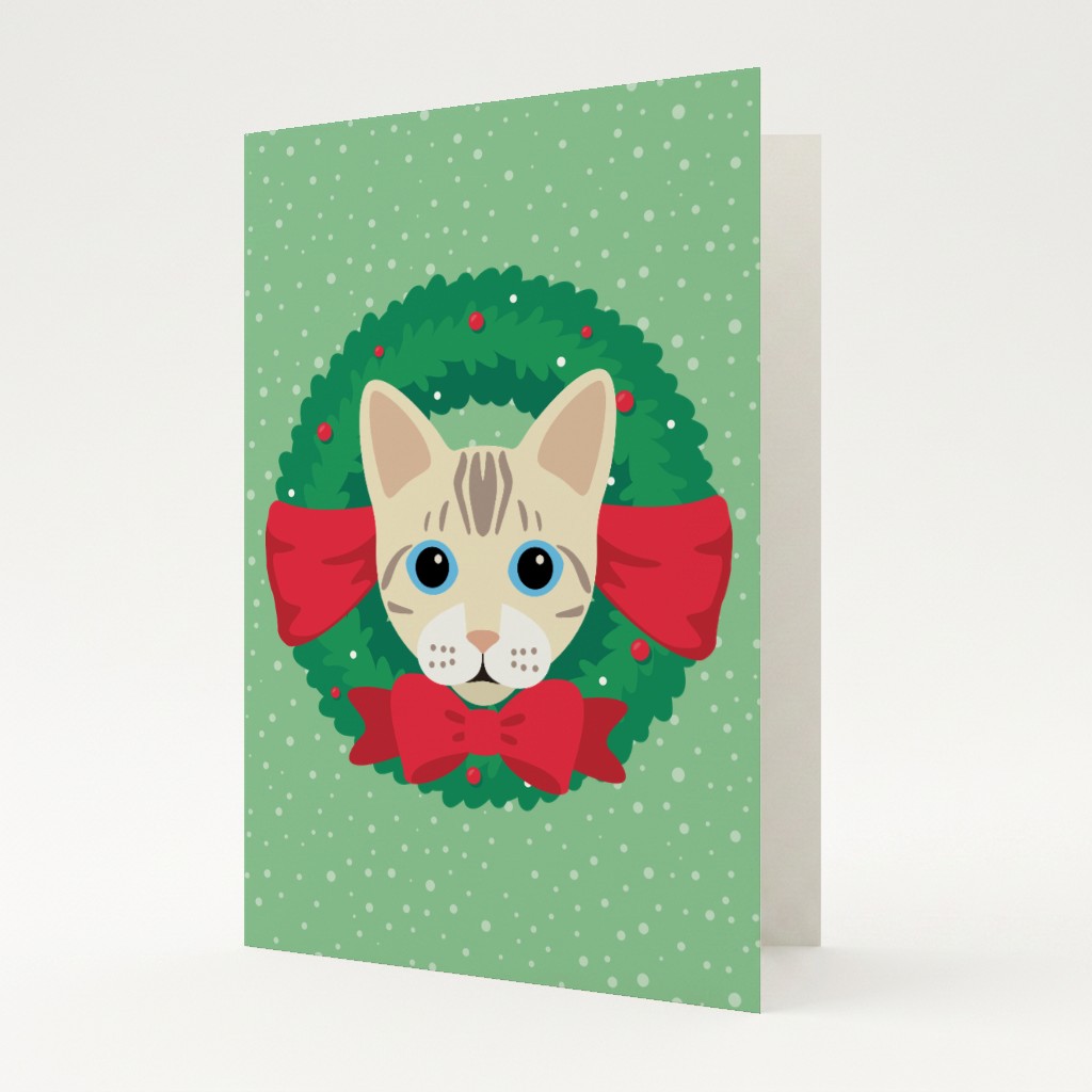 Festive Wreath: Personalised {breedFullName} Card