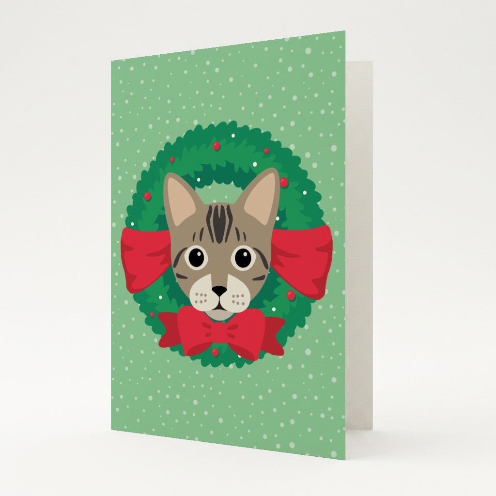 Festive Wreath: Personalised {breedFullName} Card