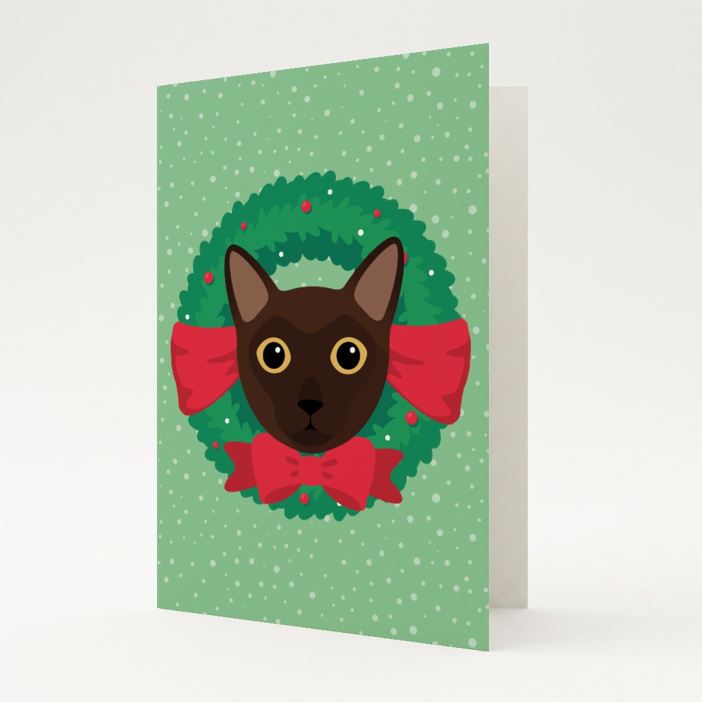 Festive Wreath: Personalised {breedFullName} Card