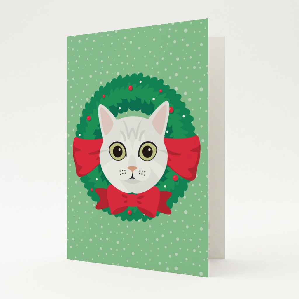 Festive Wreath: Personalised {breedFullName} Card
