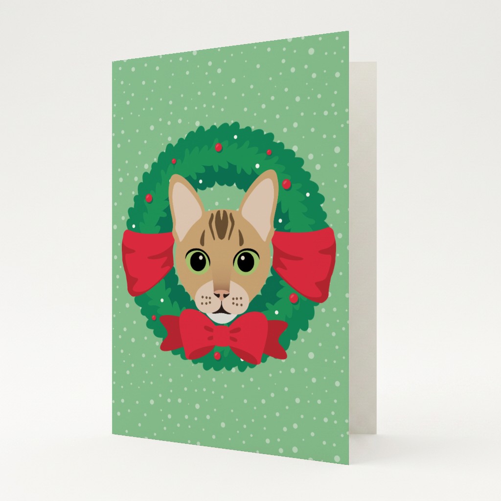 Festive Wreath: Personalised {breedFullName} Card