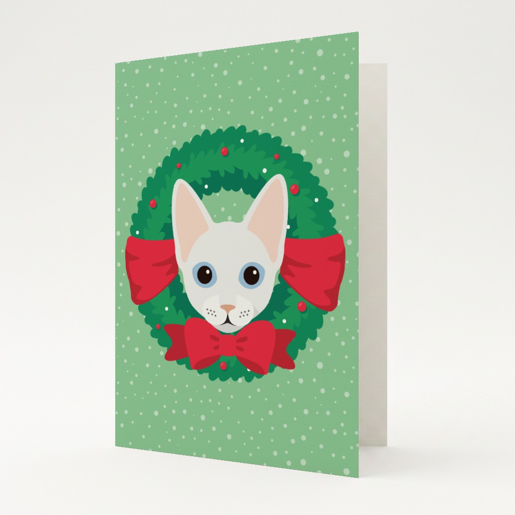 Festive Wreath: Personalised {breedFullName} Card