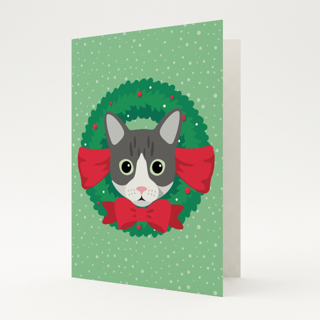 Festive Wreath: Personalised {breedFullName} Card