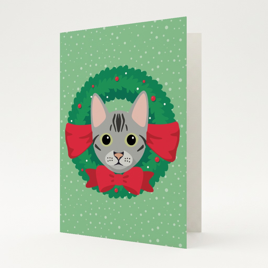 Festive Wreath: Personalised {breedFullName} Card