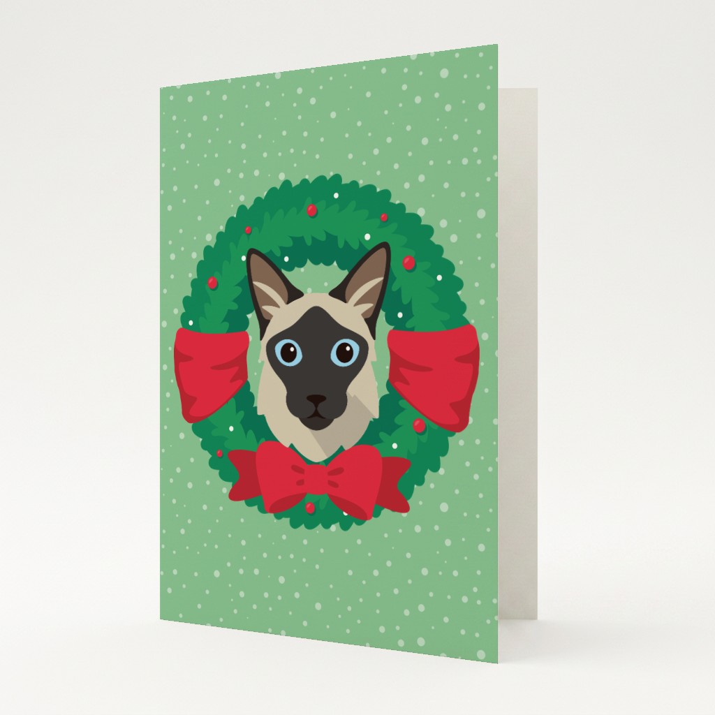 Festive Wreath: Personalised {breedFullName} Card