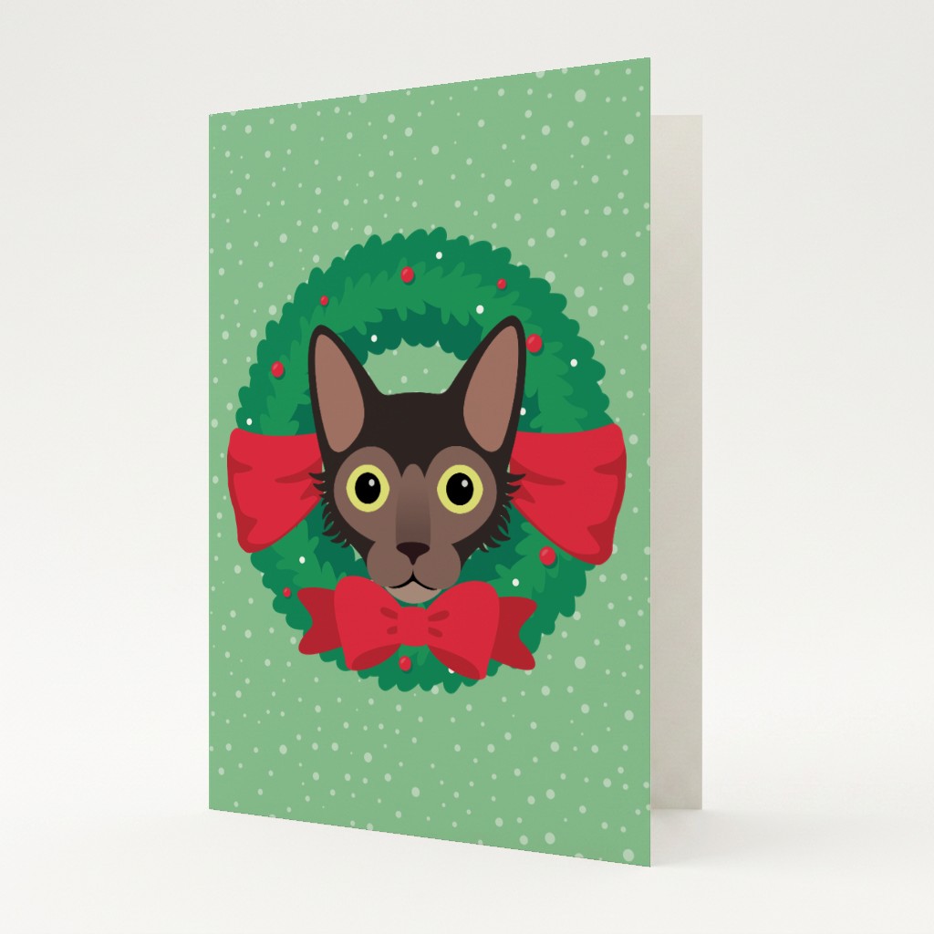 Festive Wreath: Personalised {breedFullName} Card