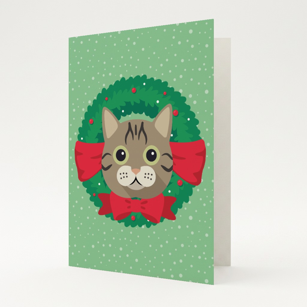 Festive Wreath: Personalised {breedFullName} Card