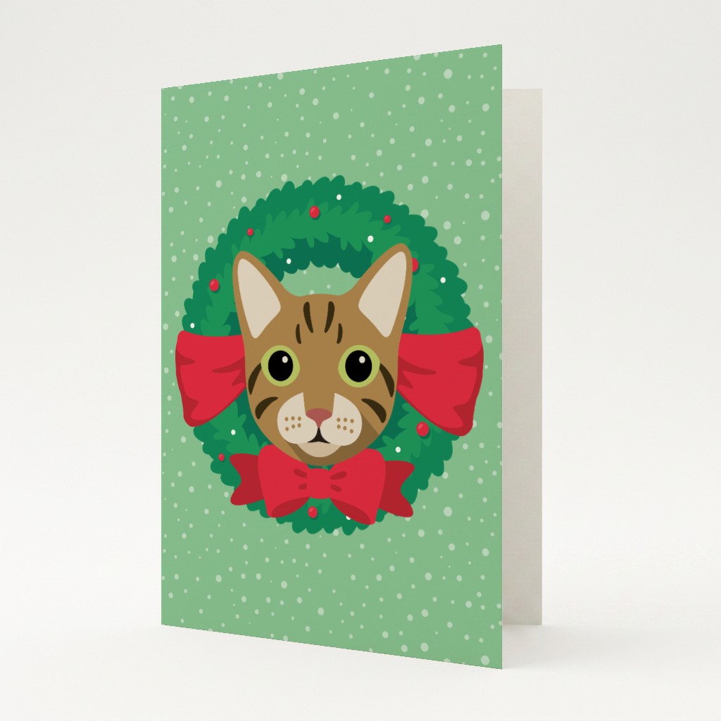 Festive Wreath: Personalised {breedFullName} Card