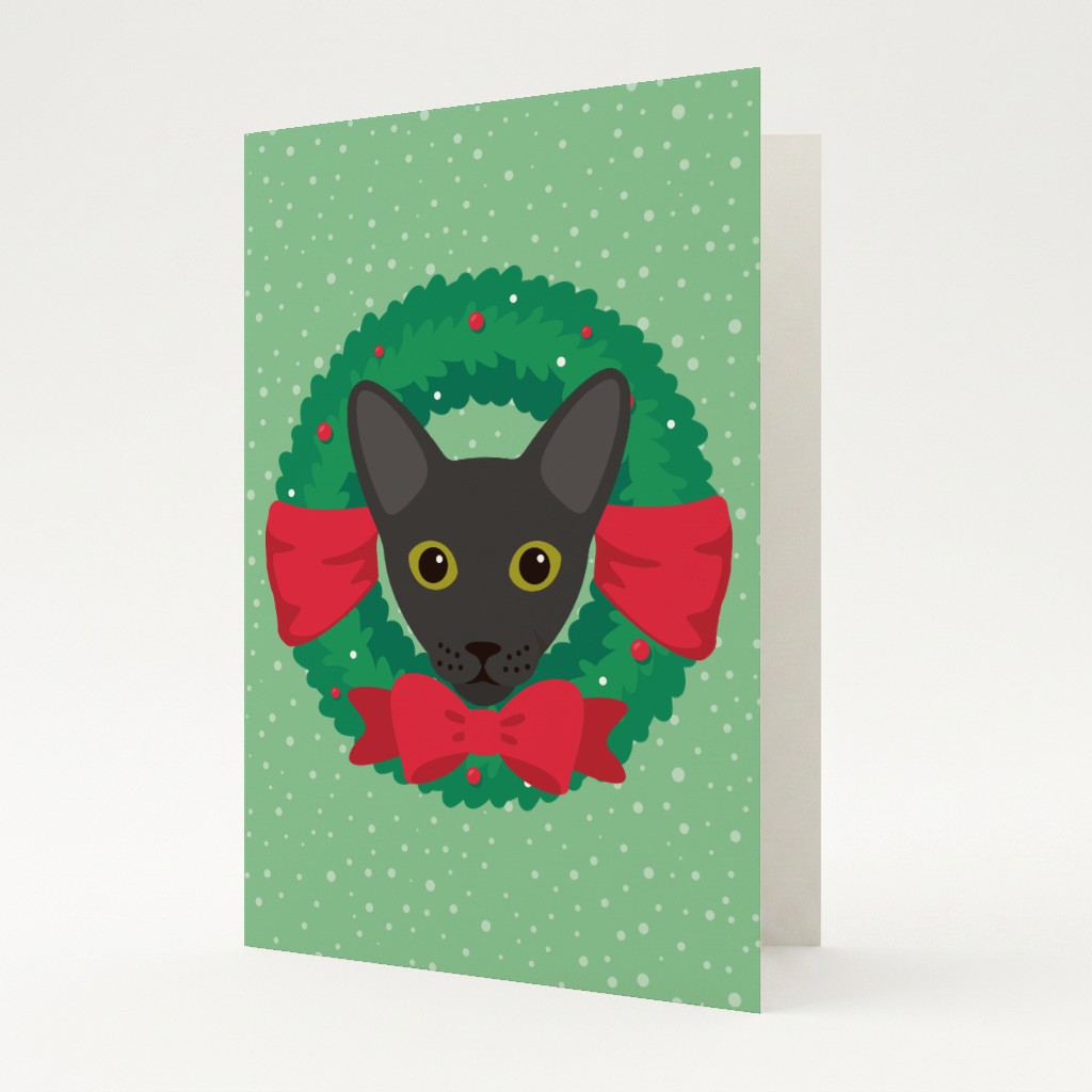 Festive Wreath: Personalised {breedFullName} Card