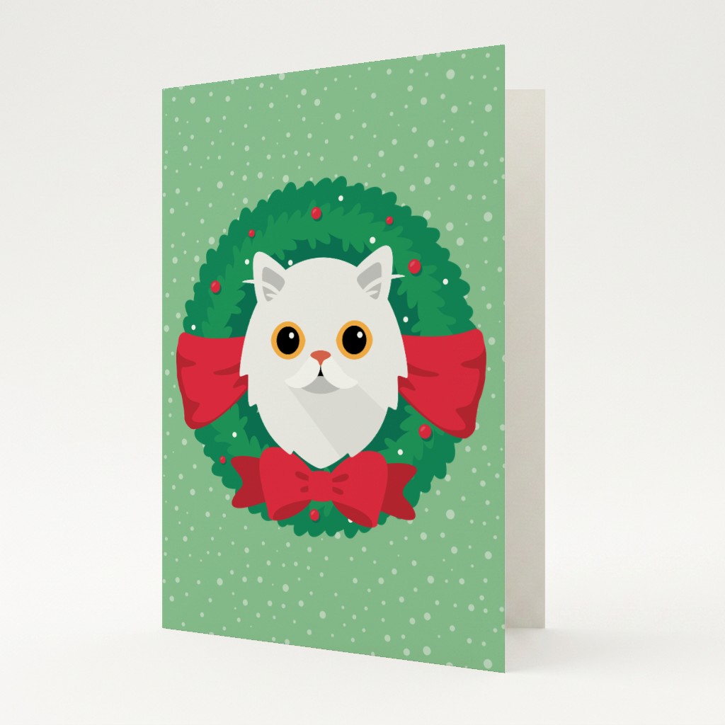 Festive Wreath: Personalised {breedFullName} Card