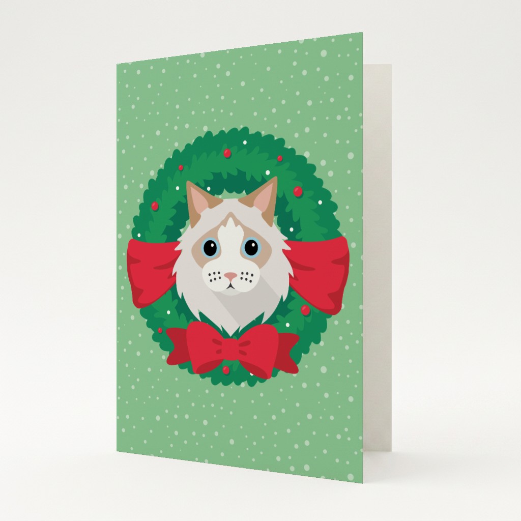 Festive Wreath: Personalised {breedFullName} Card