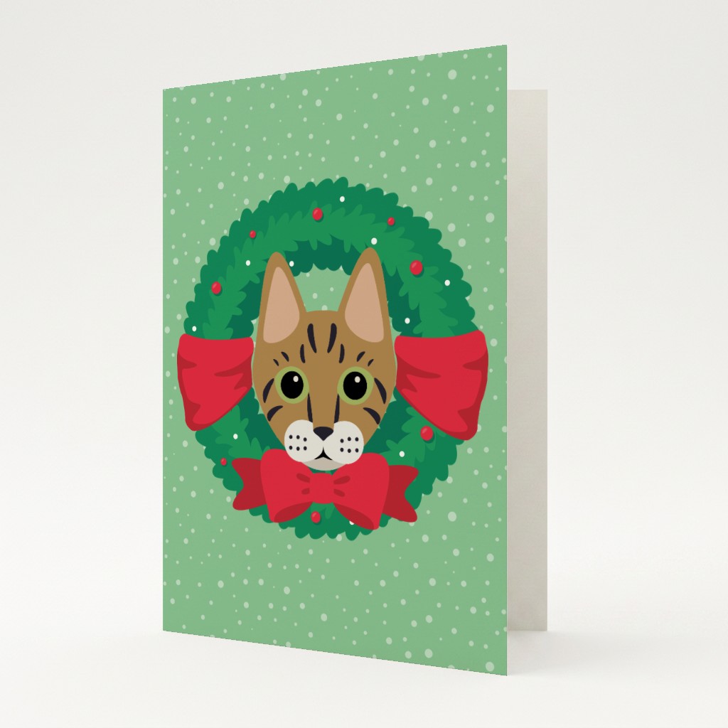 Festive Wreath: Personalised {breedFullName} Card