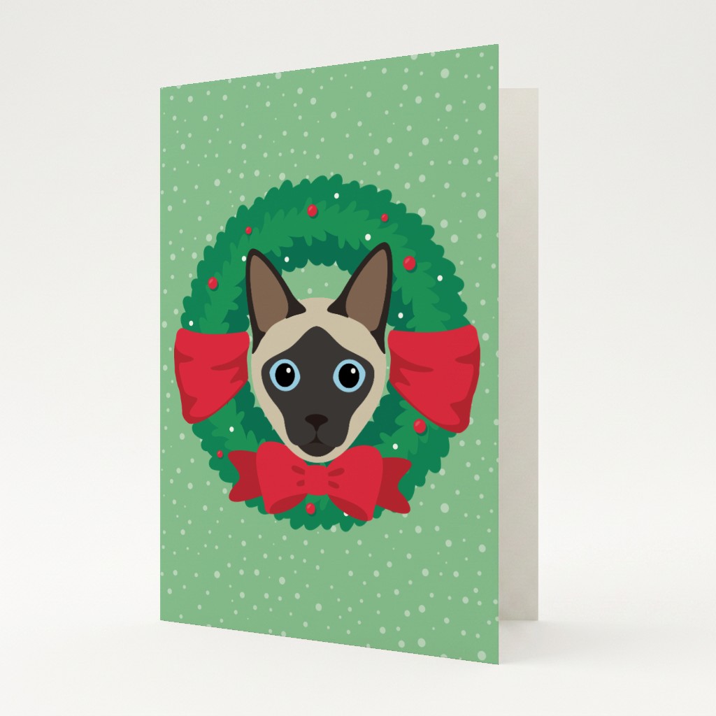 Festive Wreath: Personalised {breedFullName} Card