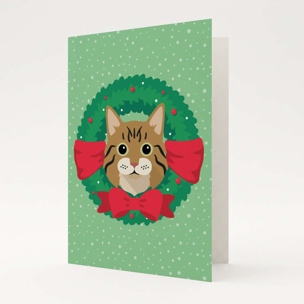 Festive Wreath: Personalised {breedFullName} Card