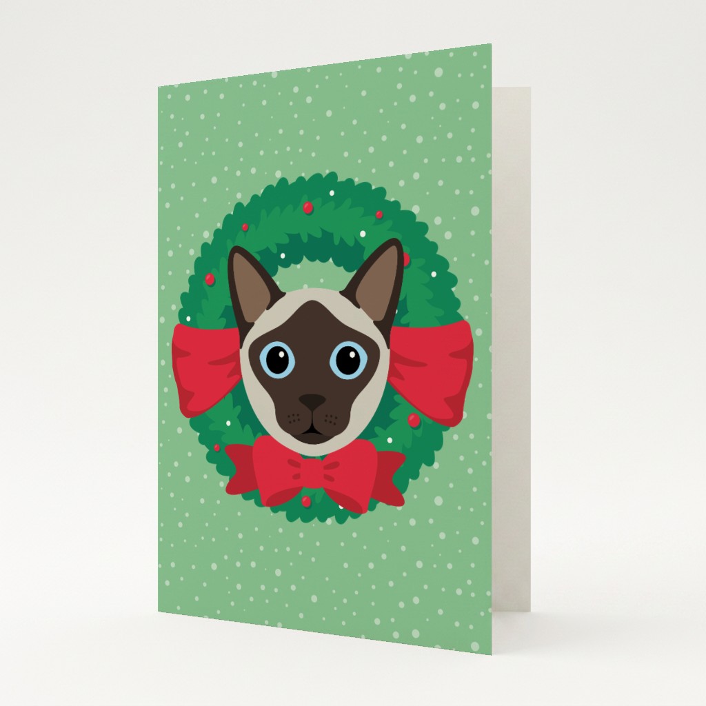 Festive Wreath: Personalised {breedFullName} Card