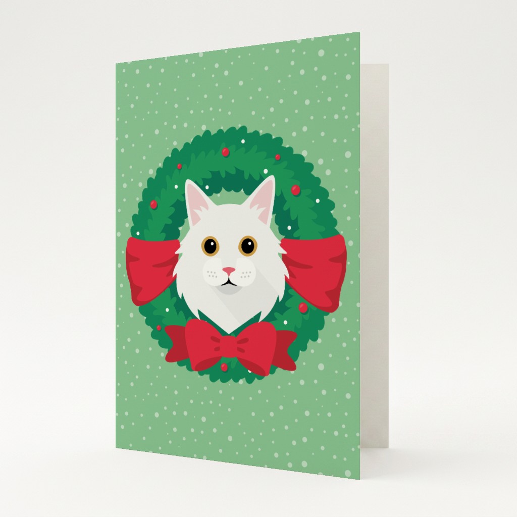 Festive Wreath: Personalised {breedFullName} Card