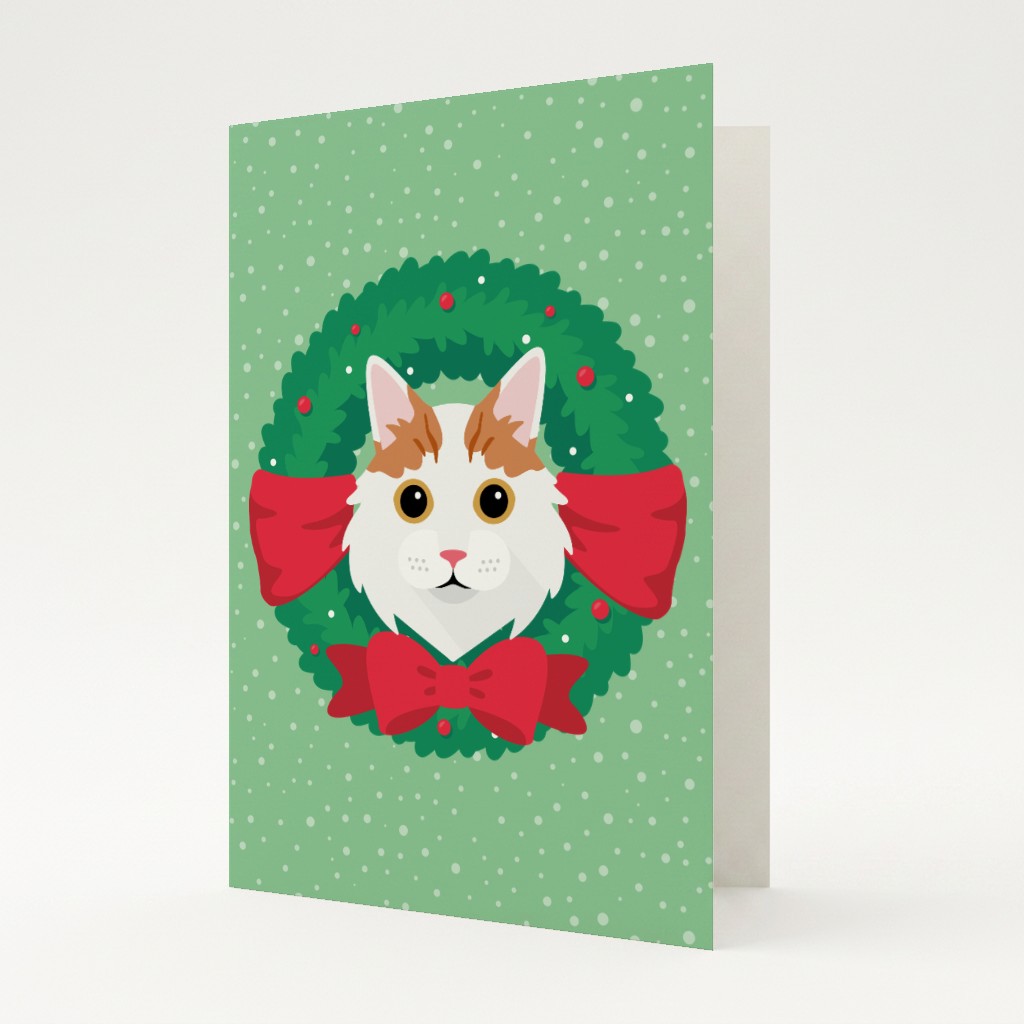 Festive Wreath: Personalised {breedFullName} Card