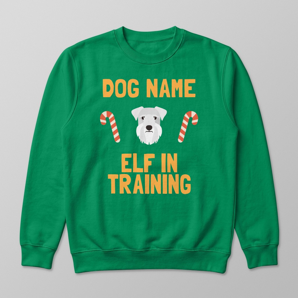 Elf In Training: Personalised {breedFullName} Sweatshirt