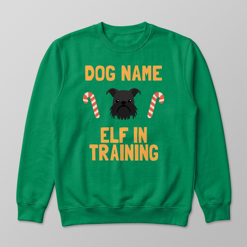 Elf In Training: Personalised {breedFullName} Sweatshirt