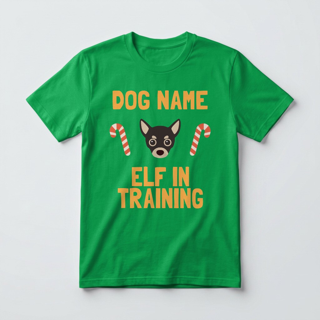 Elf In Training: Personalised {breedFullName} T-Shirt