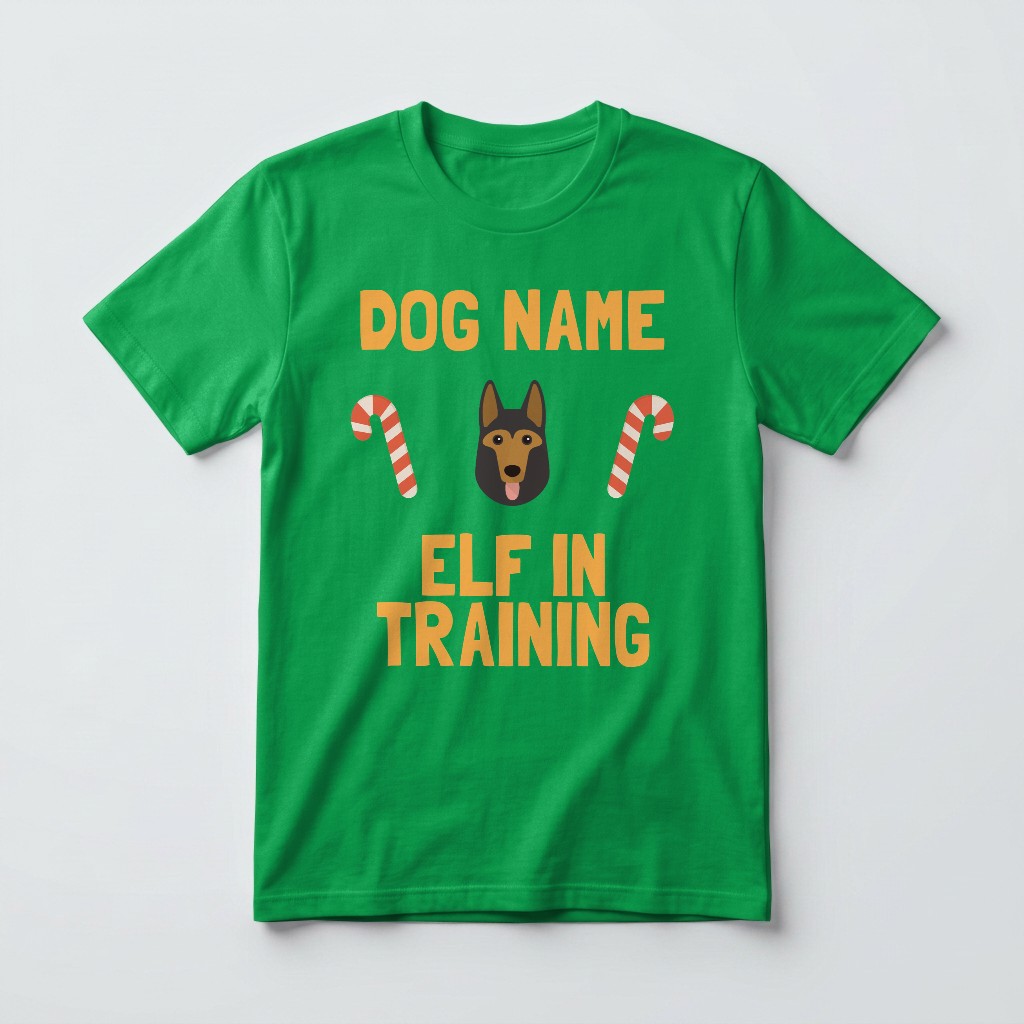 Elf In Training: Personalised {breedFullName} T-Shirt