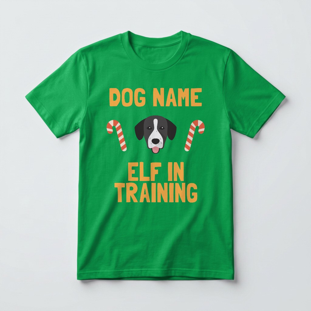 Elf In Training: Personalized {breedFullName} T-Shirt